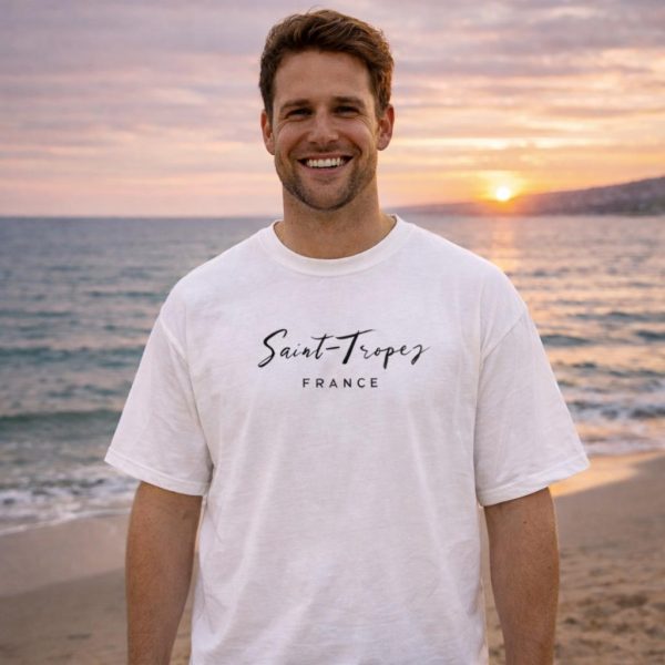 Saint-Tropez Art Sketch Oversized T-Shirt