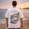Saint-Tropez Art Sketch Oversized T-Shirt