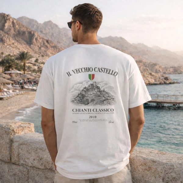 Chianti Classico Art Sketch Oversized T-Shirt